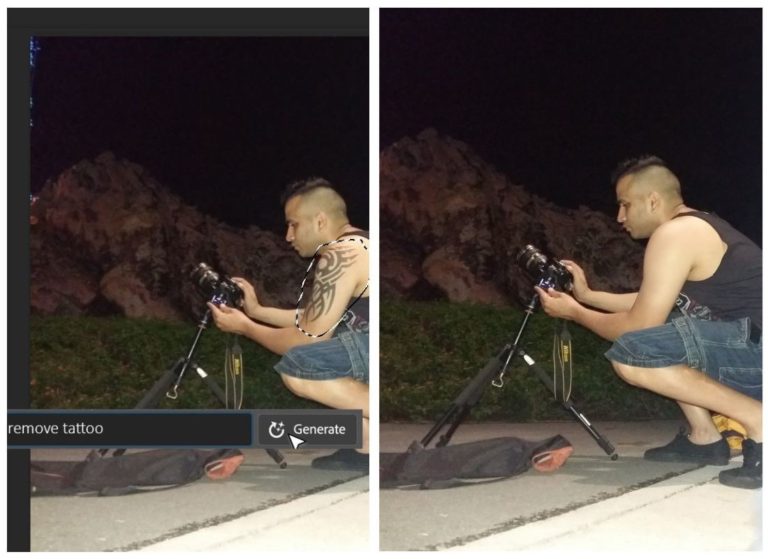 Remove Tattoo From Photo Using Photoshop A.I