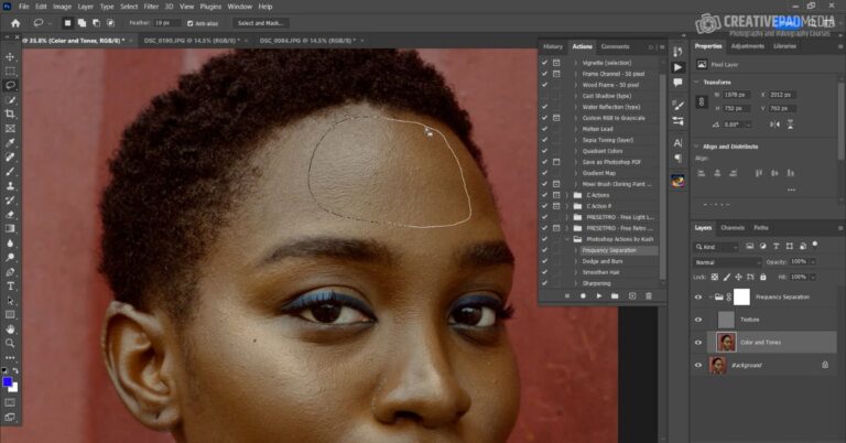4 Free High End Retouching Photoshop Actions