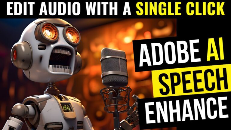Adobe AI Speech Enhance Tool – One Click Audio Editing