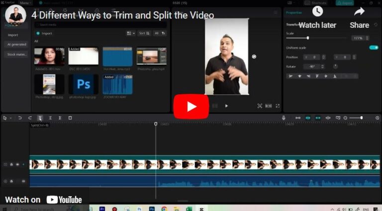 How to Trim and Split Video in Capcut PC? 4 Different Ways!